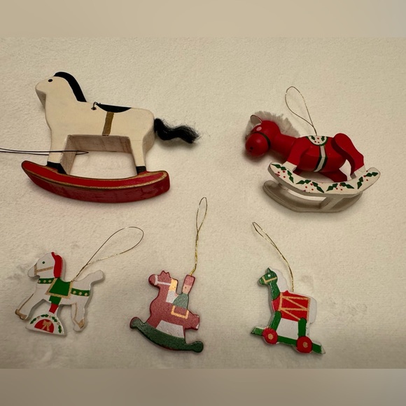 Vintage Rocking Horses Christmas Ornaments - Picture 2 of 8